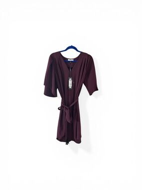 Halston Heritage Wine Burgundy Wrap Dress